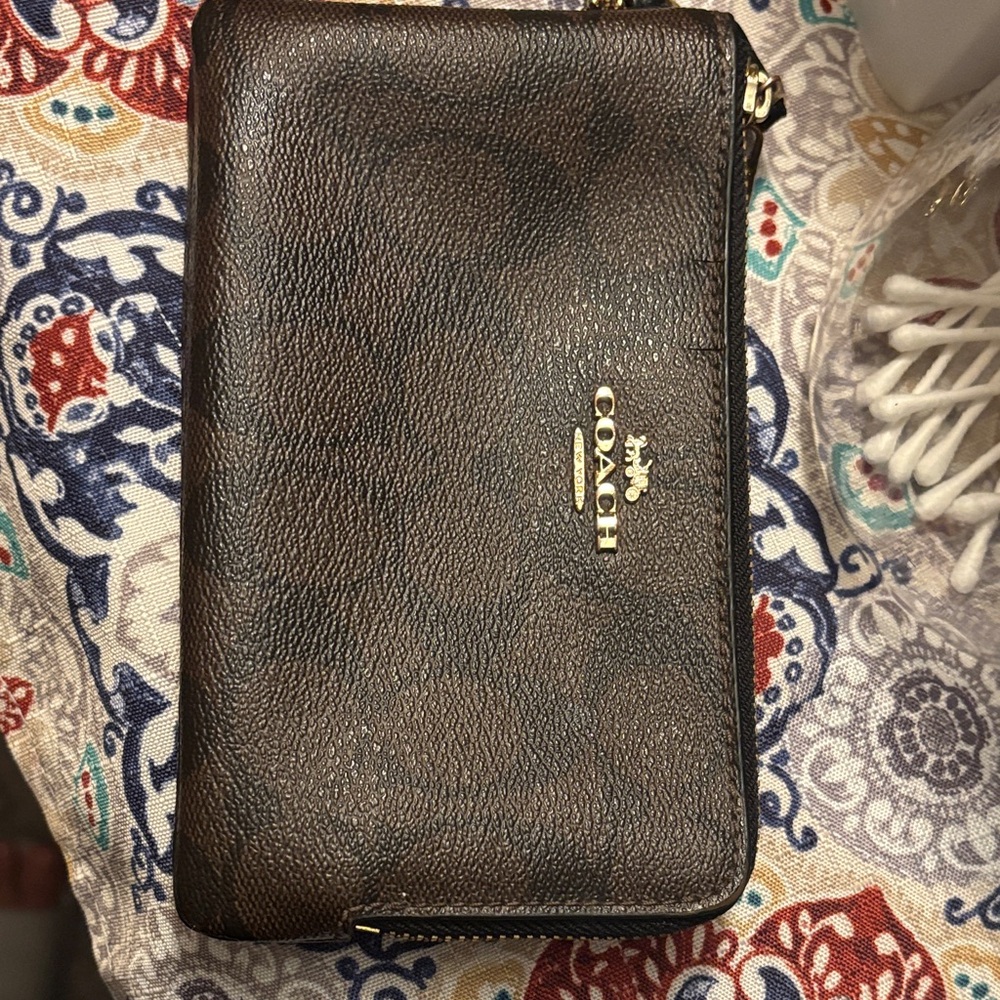 Coach Dark Brown Leather Men's Wallet
